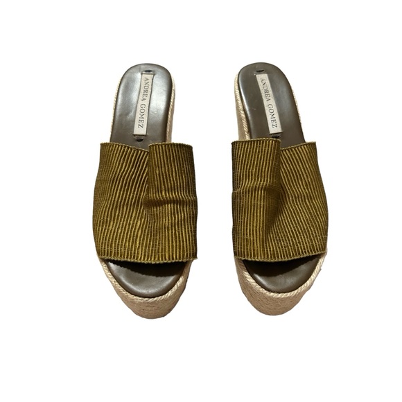 ANDREA GOMEZ Wedge Espadrille Slip on Sandals - Picture 2 of 8